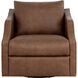 Orwell Cognac Leather Swivel Lounge Chair